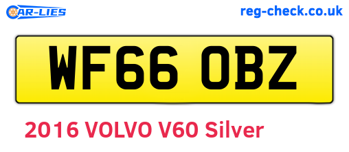 WF66OBZ are the vehicle registration plates.