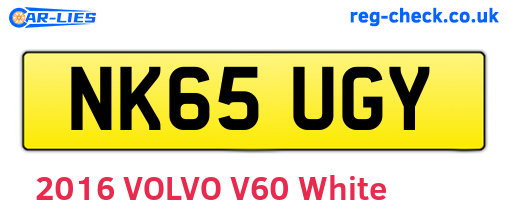 NK65UGY are the vehicle registration plates.