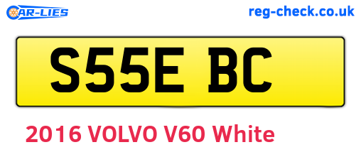 S55EBC are the vehicle registration plates.