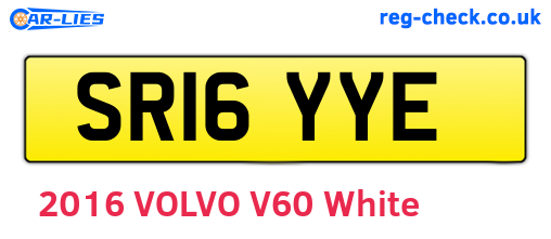 SR16YYE are the vehicle registration plates.