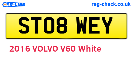 ST08WEY are the vehicle registration plates.