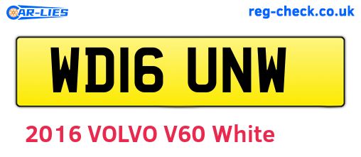WD16UNW are the vehicle registration plates.