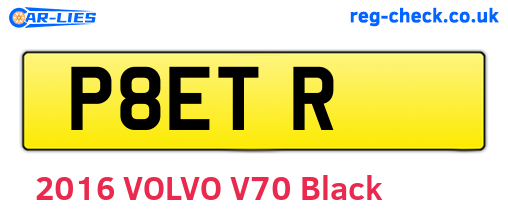 P8ETR are the vehicle registration plates.