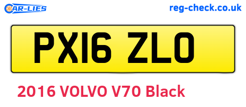 PX16ZLO are the vehicle registration plates.