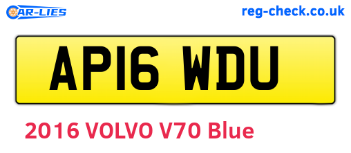 AP16WDU are the vehicle registration plates.