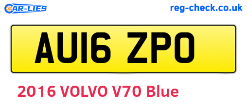 AU16ZPO are the vehicle registration plates.