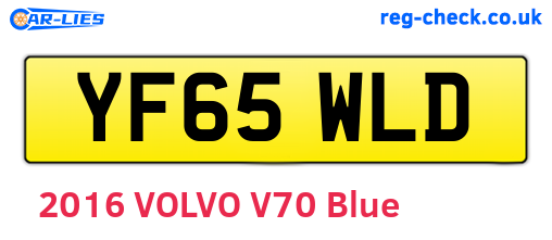 YF65WLD are the vehicle registration plates.