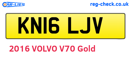 KN16LJV are the vehicle registration plates.