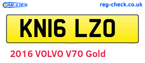 KN16LZO are the vehicle registration plates.