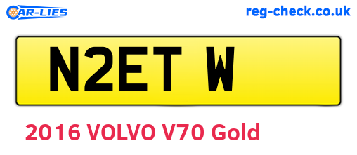 N2ETW are the vehicle registration plates.