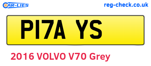 P17AYS are the vehicle registration plates.
