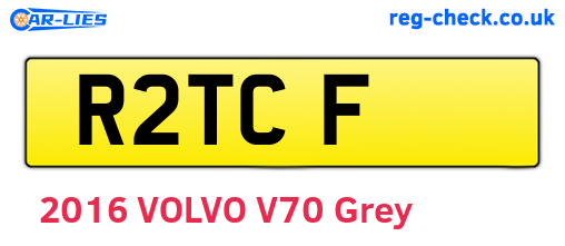 R2TCF are the vehicle registration plates.