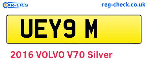 UEY9M are the vehicle registration plates.