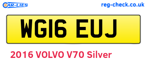WG16EUJ are the vehicle registration plates.