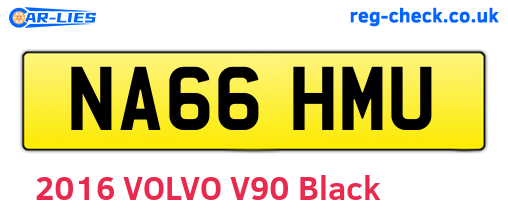 NA66HMU are the vehicle registration plates.