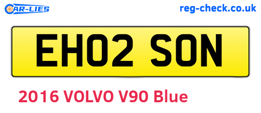 EH02SON are the vehicle registration plates.