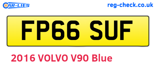 FP66SUF are the vehicle registration plates.