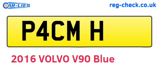 P4CMH are the vehicle registration plates.