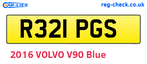 R321PGS are the vehicle registration plates.