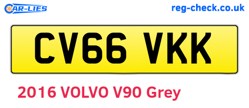 CV66VKK are the vehicle registration plates.