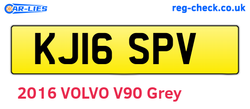 KJ16SPV are the vehicle registration plates.