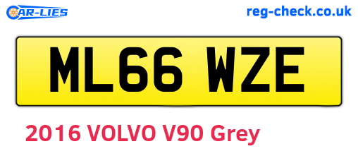 ML66WZE are the vehicle registration plates.