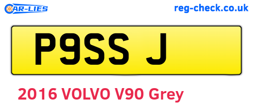 P9SSJ are the vehicle registration plates.