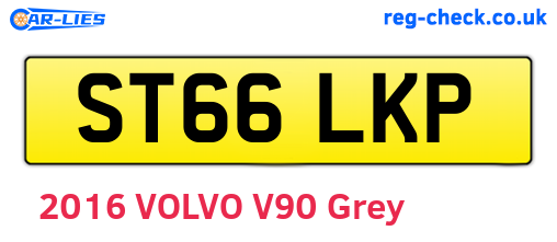ST66LKP are the vehicle registration plates.