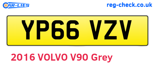 YP66VZV are the vehicle registration plates.