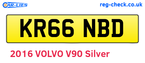 KR66NBD are the vehicle registration plates.