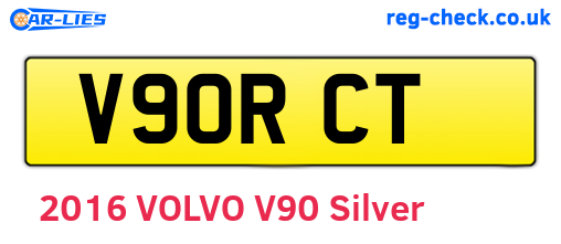 V90RCT are the vehicle registration plates.
