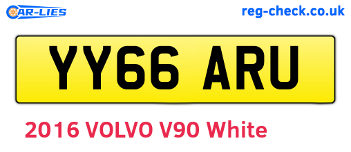 YY66ARU are the vehicle registration plates.