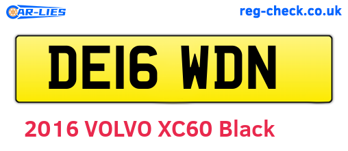 DE16WDN are the vehicle registration plates.