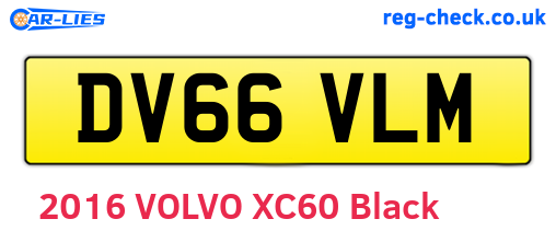 DV66VLM are the vehicle registration plates.