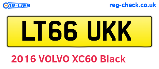 LT66UKK are the vehicle registration plates.