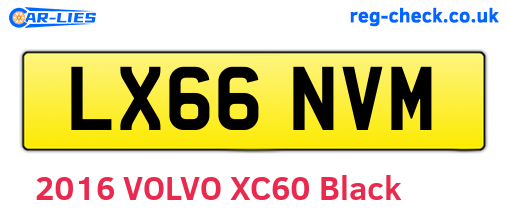 LX66NVM are the vehicle registration plates.