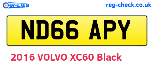 ND66APY are the vehicle registration plates.