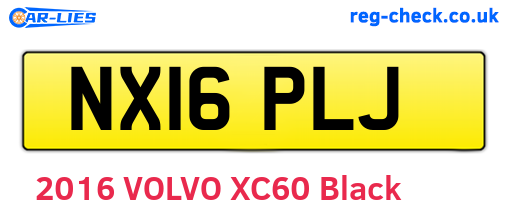 NX16PLJ are the vehicle registration plates.