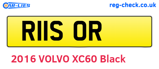 R11SOR are the vehicle registration plates.