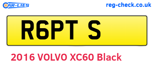 R6PTS are the vehicle registration plates.