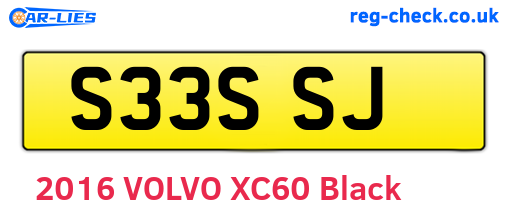 S33SSJ are the vehicle registration plates.