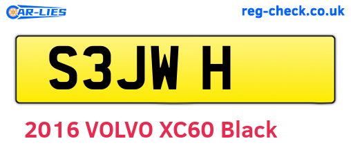 S3JWH are the vehicle registration plates.