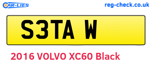 S3TAW are the vehicle registration plates.