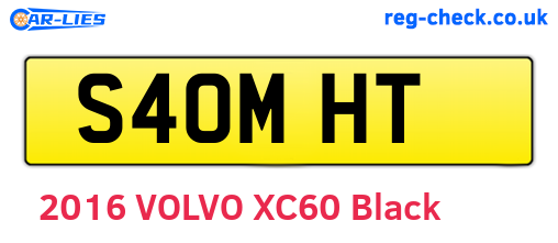 S40MHT are the vehicle registration plates.