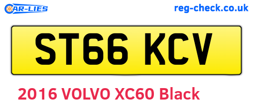ST66KCV are the vehicle registration plates.