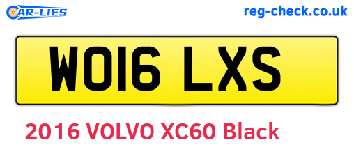 WO16LXS are the vehicle registration plates.