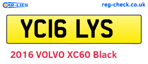YC16LYS are the vehicle registration plates.
