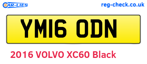 YM16ODN are the vehicle registration plates.