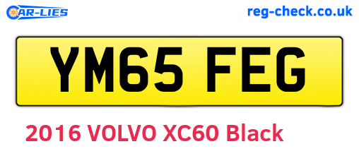 YM65FEG are the vehicle registration plates.