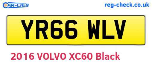 YR66WLV are the vehicle registration plates.